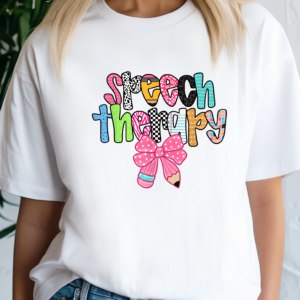 Speech Therapy Bow – Graphic Tee