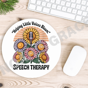 Mouse Pad Speech Therapy "Helping Little Voices Bloom"