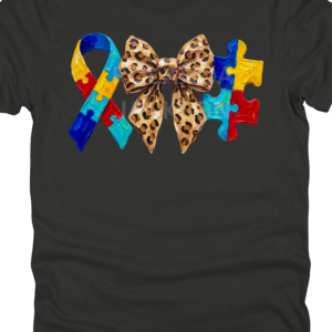 Autism Leopard Faux Painted Tee