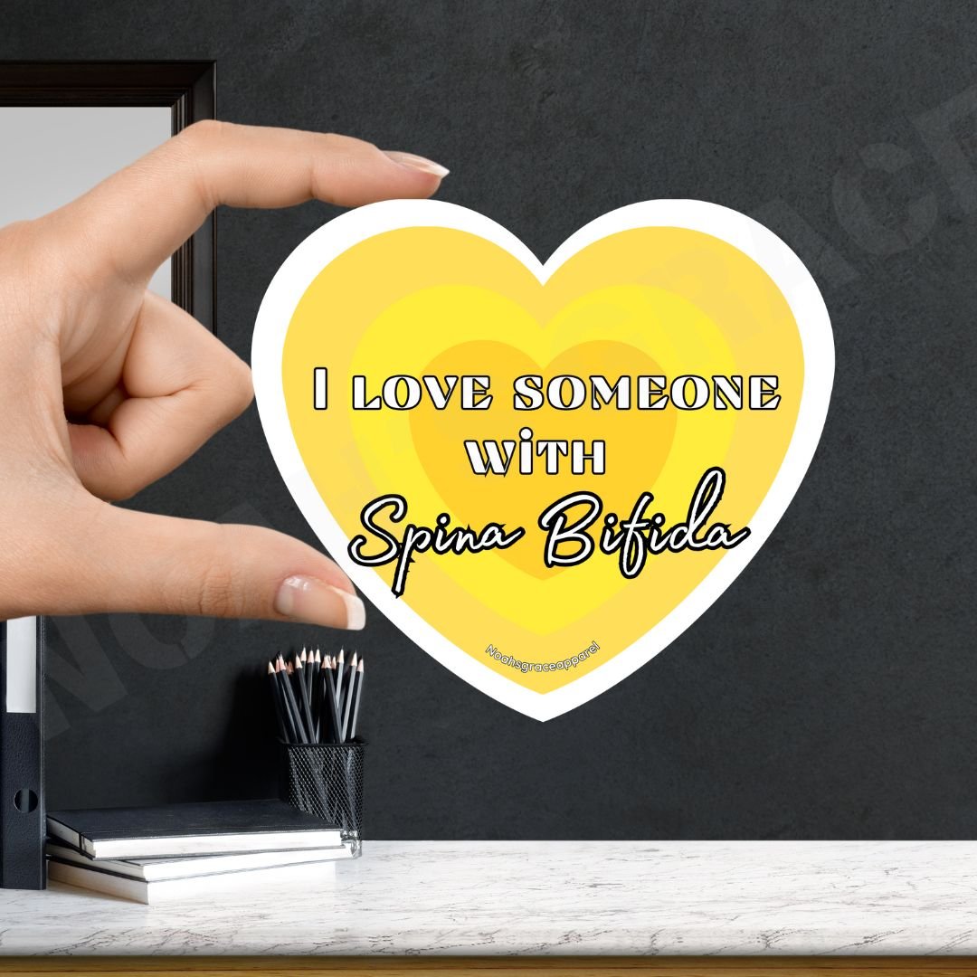 I Love Someone with Spina Bifida Sticker