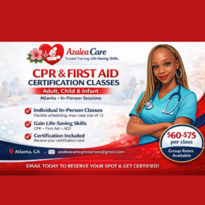 CPR & First Aid Certification Classes | Adult, Child & Infant (Atlanta)