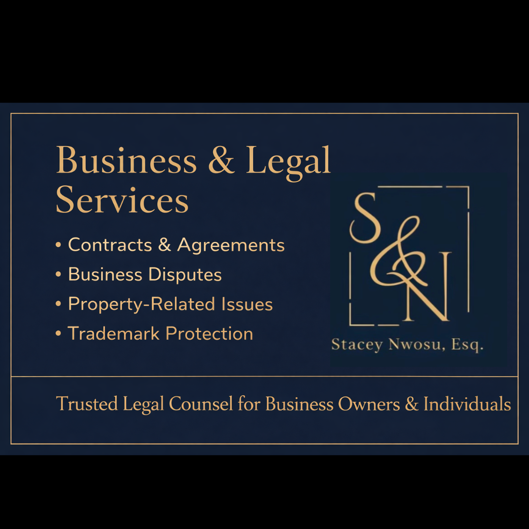 Stacey Nwosu – Business & Legal Support Services | Contracts, Disputes & Trademark Protection
