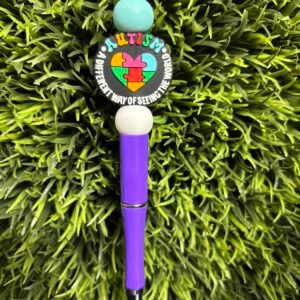 Purple Autism heart pen