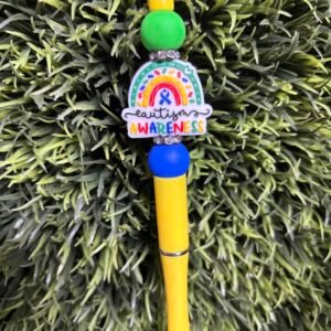 Yellow Autism awareness pen