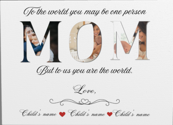 16 X 20 Mother's Day Personalized canvas
