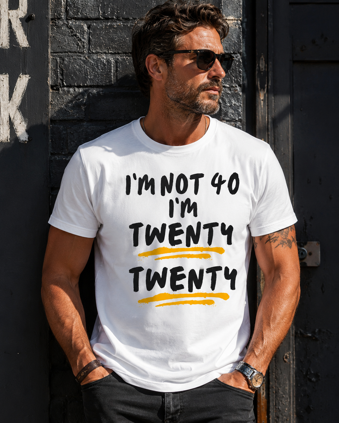 I'm Not 40 I'm Twenty Twenty Tshirt