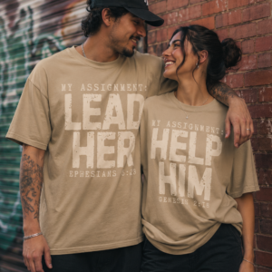 Lead Her. Help Him Khaki Tshirt